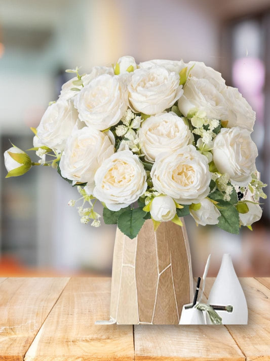 Bouquet de fleurs artificielles - Pivoines blanches Artifloral - Bouquet de fleurs artificielles - Pivoines blanches