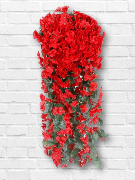 Fleurs artificielles suspendues - Rouge Artifloral - Fleurs artificielles suspendues - Rouge 