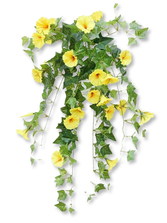 Fleurs artificielles tombantes - Pétunia jaune Artifloral - Fleur artificielle tombante - Pétunia jaune